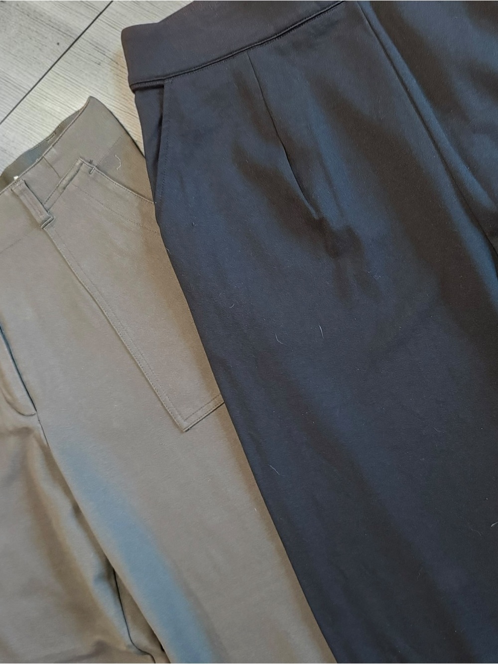 Pair of Max Studio Wide Leg Pants - Black and Olive - Picture 2 of 4